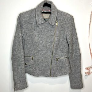 Banana Republic Tailored Boiled Wool Moto Jacket.